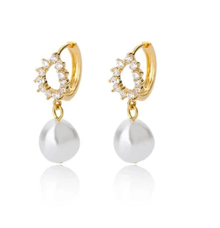 Pendientes de Aro de Estrella de Acero Inoxidable Dorados