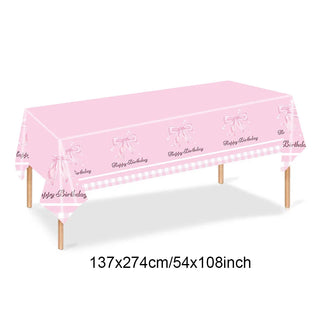 Vajilla Desechable Temática de Lazos Rosas PartiesTour