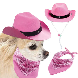 Set de Sombrero de Vaquero para Mascotas