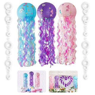 Linternas de Papel de Medusas para Fiesta de Sirena