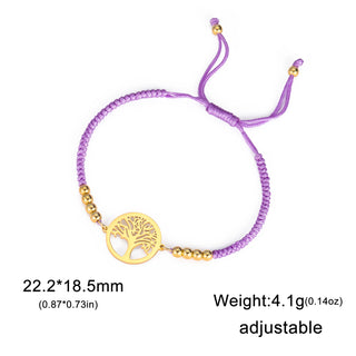 Pulsera de Acero Inoxidable con Colgante Árbol de la Vida