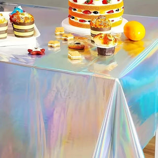 Mantel Holográfico Iridiscente para Fiesta Disco