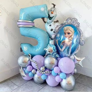 Set de 28 Globos Frozen Princesa Elsa Disney