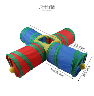 Túnel de Juegos Plegable 3 Vías para Mascotas