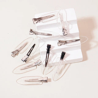 Set de 10 Pinzas Transparentes Sin Costuras para Cabello