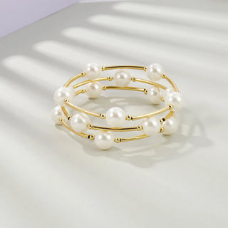 Badu Pulsera de Perlas de Imitación 10mm con Bendición