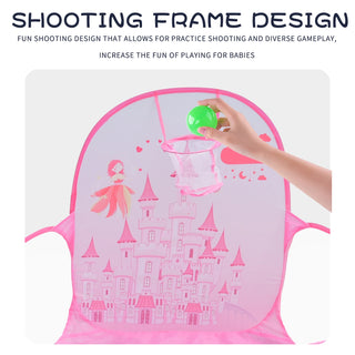 Piscina de Bolas Castillo de Princesa Rosa Plegable