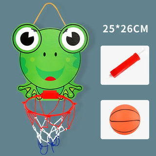 Kit de Aro de Baloncesto con Animales de Dibujos Animados