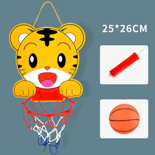 Kit de Aro de Baloncesto con Animales de Dibujos Animados