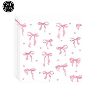 Vajilla Desechable Temática de Lazos Rosas PartiesTour