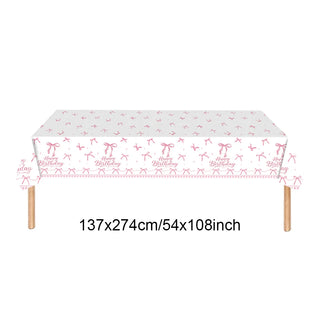 Vajilla Desechable Temática de Lazos Rosas PartiesTour