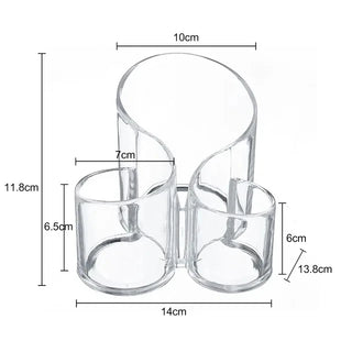 Organizador de Maquillaje Acrílico Transparente para Brochas