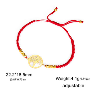 Pulsera de Acero Inoxidable con Colgante Árbol de la Vida