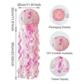 Linternas de Papel de Medusas para Fiesta de Sirena