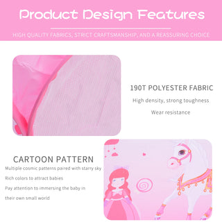 Piscina de Bolas Castillo de Princesa Rosa Plegable