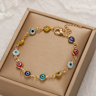 Pulsera de Mal de Ojo Turca Ajustable de la Suerte