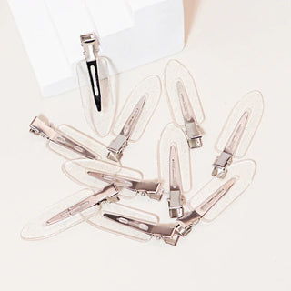Set de 10 Pinzas Transparentes Sin Costuras para Cabello