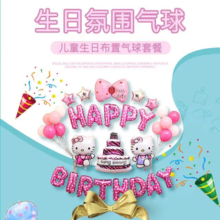 Set de Globos Hello Kitty Sanrio para Decoración de Fiesta