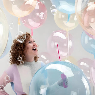 Set de 5 Globos Burbuja de Cristal Transparentes Bobo