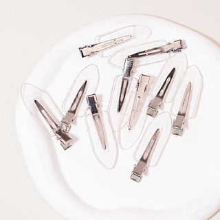 Set de 10 Pinzas Transparentes Sin Costuras para Cabello