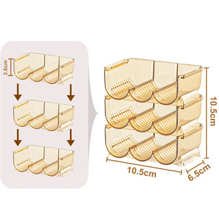 Organizador de Maquillaje Acrílico Transparente para Brochas