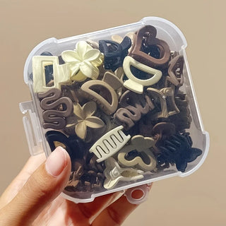 Paquete Mixto de Clips Pequeños Beige para Niñas
