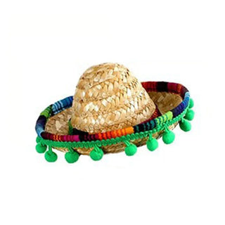 Sombrero de Paja Estilo Mexicano para Mascotas