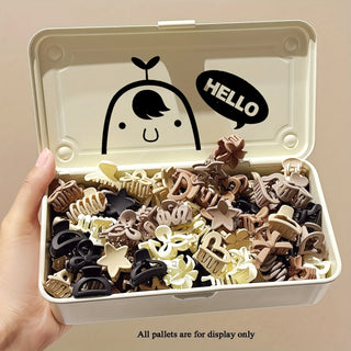 Paquete Mixto de Clips Pequeños Beige para Niñas