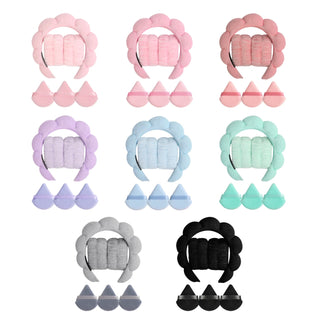 Set de 6 Diademas de Microfibra para Spa y Cuidado Facial