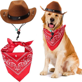 Set de Sombrero de Vaquero para Mascotas