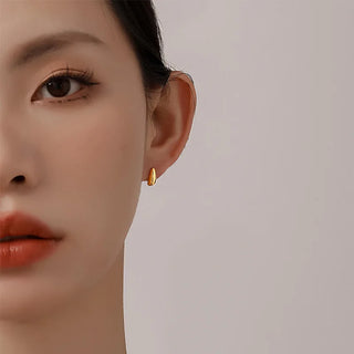 Pendientes de Gota de Agua de Acero Inoxidable