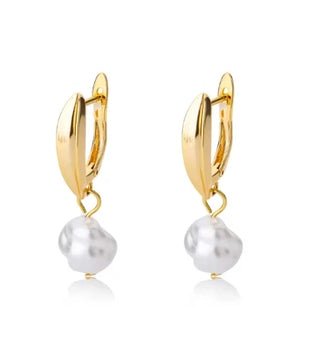 Pendientes de Aro de Estrella de Acero Inoxidable Dorados